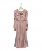 HER LIP TOハーリップトゥ）の古着「La Rochelle Pleated Dress」｜ピンク