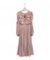 Her lip to（ハーリップトゥ）の古着「La Rochelle Pleated Dress」｜ピンク