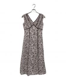 HER LIP TO（ハーリップトゥ）の古着「Lace Trimmed Floral Dress」｜ピンク