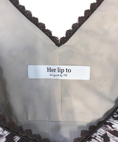 HER LIP TO（ハーリップトゥ）HER LIP TO (ハーリップトゥ) Lace Trimmed Floral Dress ピンク サイズ:Ｓの古着・服飾アイテム