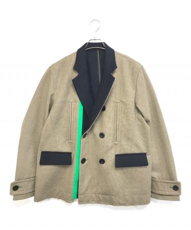 中古・古着通販】sacai (サカイ) CHECK BONDING JACKET ベージュ