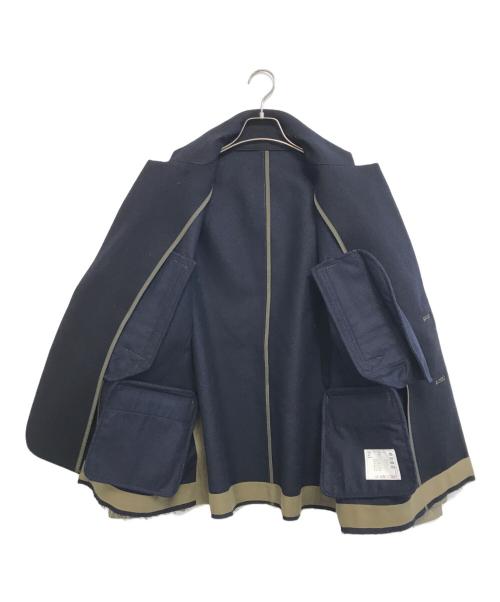 sacai（サカイ）sacai (サカイ) CHECK BONDING JACKET ベージュ×ネイビー サイズ:2の古着・服飾アイテム