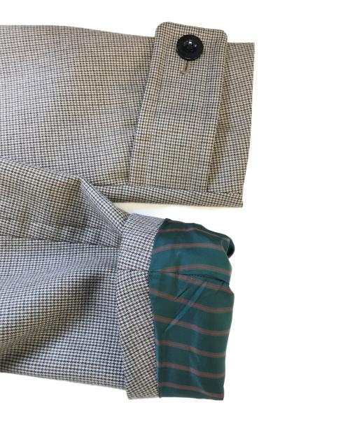 sacai（サカイ）sacai (サカイ) CHECK BONDING JACKET ベージュ×ネイビー サイズ:2の古着・服飾アイテム