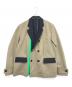 sacai（サカイ）の古着「CHECK BONDING JACKET」｜ベージュ×ネイビー