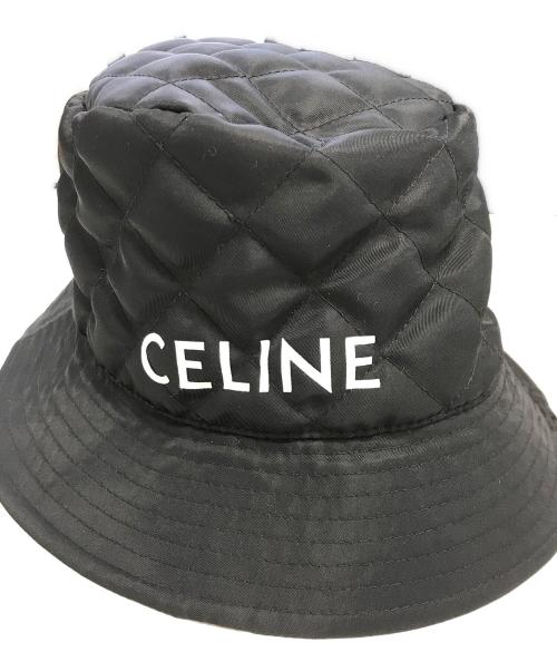 CELINE（セリーヌ）CELINE (セリーヌ) キルティング バケットハット ブラック サイズ:Lの古着・服飾アイテム