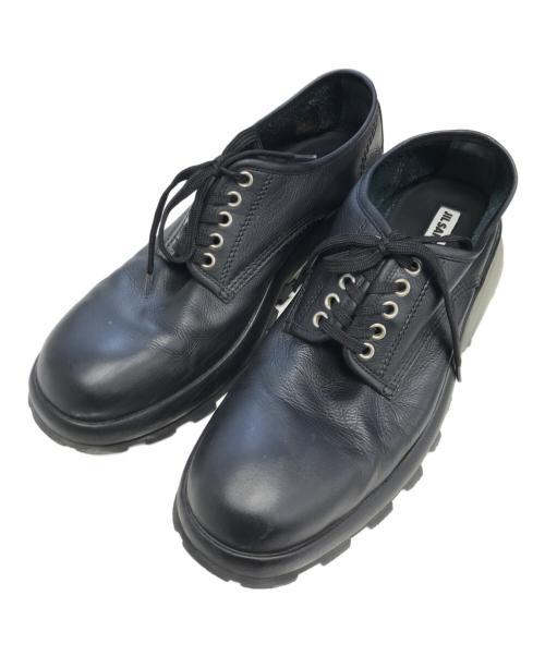 JIL SANDER（ジルサンダー）JIL SANDER (ジルサンダー) コントラストソールダービーシューズ ブラック サイズ:EU44の古着・服飾アイテム