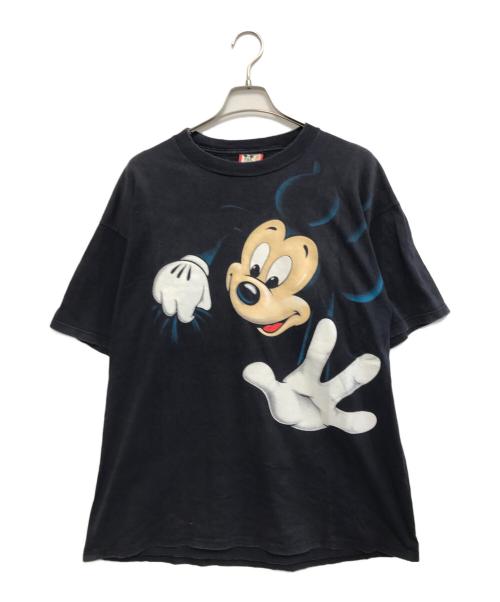 キャラクターTシャツ（キャラクターTシャツ）キャラクターTシャツ (キャラクターTシャツ) 90s Disney(ディズニー) 両面キャラクターTシャツ ネイビー サイズ:Freeの古着・服飾アイテム