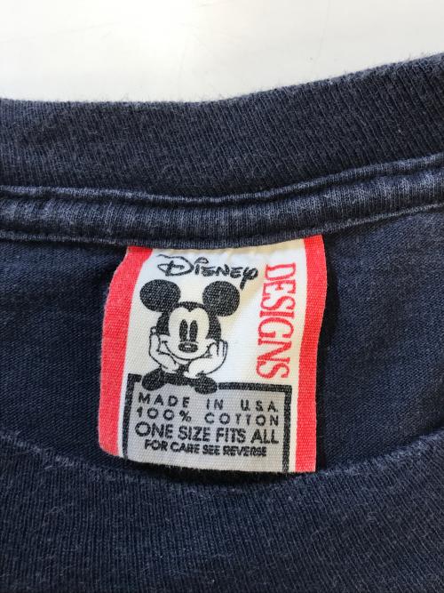 キャラクターTシャツ（キャラクターTシャツ）キャラクターTシャツ (キャラクターTシャツ) 90s Disney(ディズニー) 両面キャラクターTシャツ ネイビー サイズ:Freeの古着・服飾アイテム
