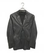 DSQUARED2ディースクエアード）の古着「レザーテーラードジャケット」｜ブラック