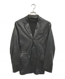 DSQUARED2（ディースクエアード）の古着「レザーテーラードジャケット」｜ブラック