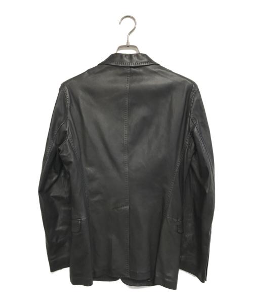 DSQUARED2（ディースクエアード）DSQUARED2 (ディースクエアード) レザーテーラードジャケット ブラック サイズ:46の古着・服飾アイテム