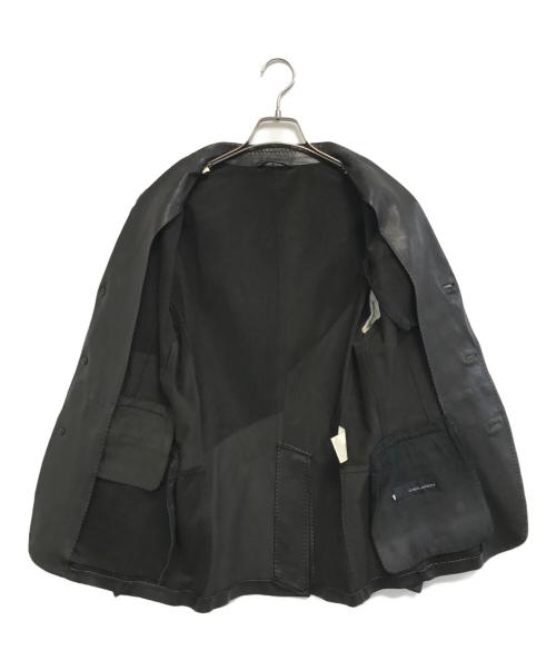 DSQUARED2（ディースクエアード）DSQUARED2 (ディースクエアード) レザーテーラードジャケット ブラック サイズ:46の古着・服飾アイテム