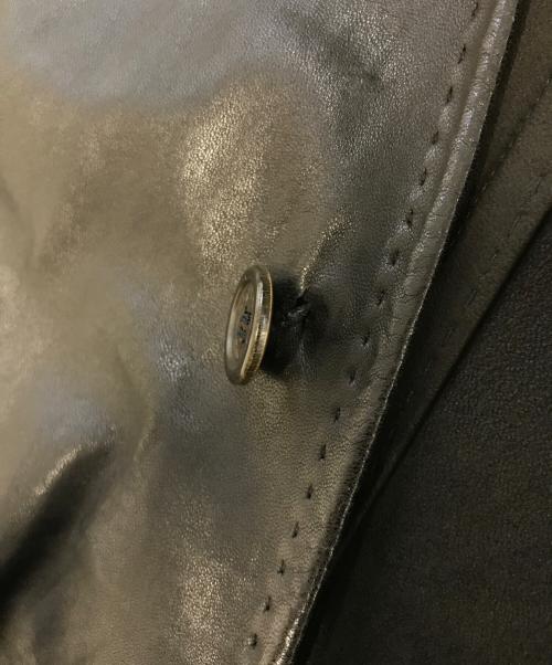 DSQUARED2（ディースクエアード）DSQUARED2 (ディースクエアード) レザーテーラードジャケット ブラック サイズ:46の古着・服飾アイテム