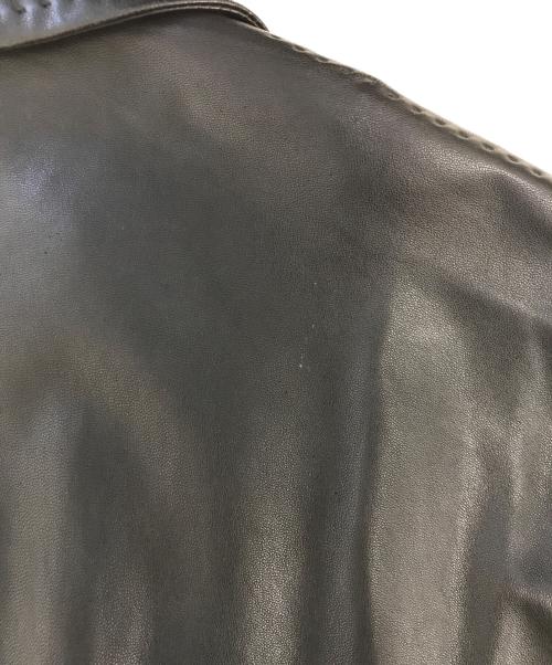 DSQUARED2（ディースクエアード）DSQUARED2 (ディースクエアード) レザーテーラードジャケット ブラック サイズ:46の古着・服飾アイテム