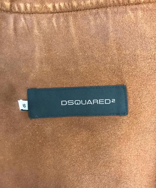 DSQUARED2（ディースクエアード）DSQUARED2 (ディースクエアード) レザーテーラードジャケット ブラウン サイズ:46の古着・服飾アイテム
