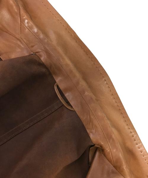 DSQUARED2（ディースクエアード）DSQUARED2 (ディースクエアード) レザーテーラードジャケット ブラウン サイズ:46の古着・服飾アイテム