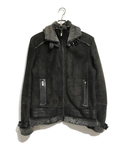 HUGO HUGO BOSS（ヒューゴ ヒューゴボス）HUGO HUGO BOSS (ヒューゴ ヒューゴボス) ムートンジャケット ブラウン サイズ:Lの古着・服飾アイテム