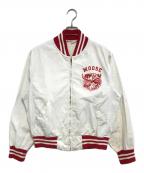 Championチャンピオン）の古着「スポーツジャケット」｜ホワイト×レッド