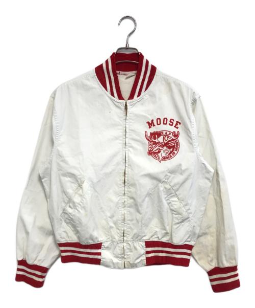 Champion（チャンピオン）Champion (チャンピオン) スポーツジャケット ホワイト×レッド サイズ:Lの古着・服飾アイテム