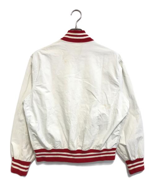 Champion（チャンピオン）Champion (チャンピオン) スポーツジャケット ホワイト×レッド サイズ:Lの古着・服飾アイテム