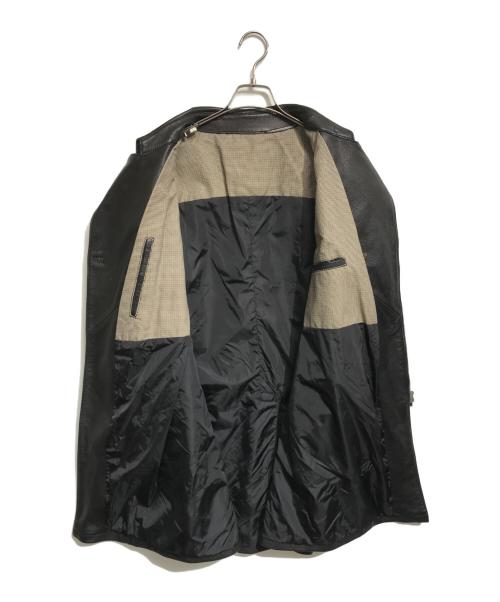 hLam（ラム）hLam (ラム) ダブルレザーコート ブラック サイズ:Sの古着・服飾アイテム