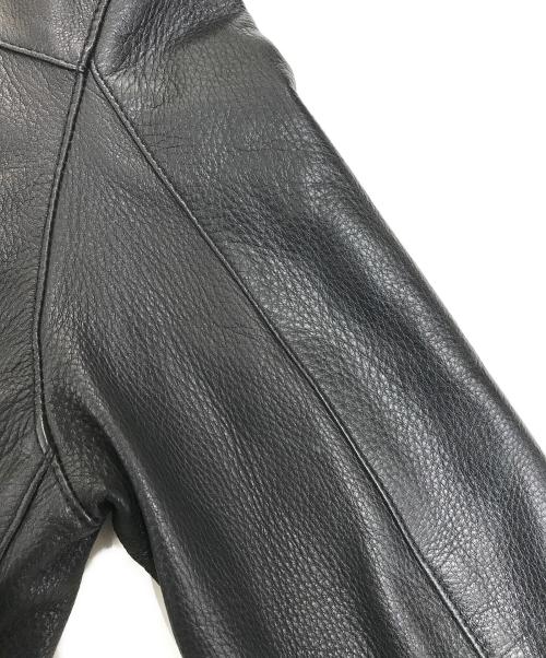 hLam（ラム）hLam (ラム) ダブルレザーコート ブラック サイズ:Sの古着・服飾アイテム