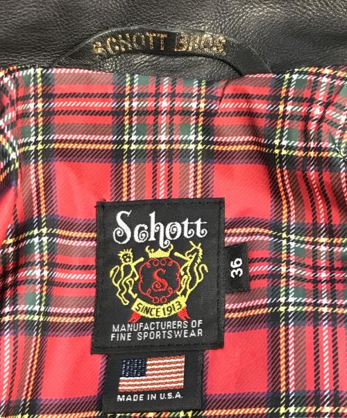 Schott（ショット）Schott (ショット) Mastermind JAPAN (マスターマインド ジャパン) One Star Riders ブラック サイズ:SIZE 36の古着・服飾アイテム