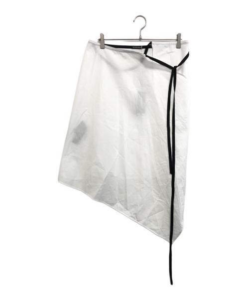 ANN DEMEULEMEESTER（アンドゥムルメステール）ANN DEMEULEMEESTER (アンドゥムルメステール) FENNA WRAP SKIRT ホワイト サイズ:40 未使用品の古着・服飾アイテム