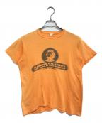 VINTAGEヴィンテージ）の古着「染み込みプリントTシャツ」｜オレンジ