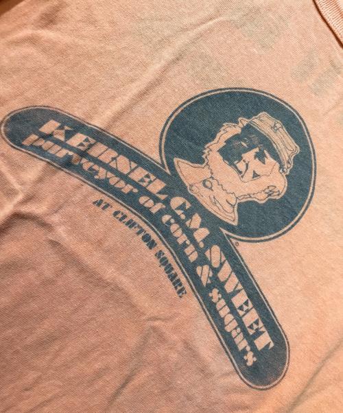 VINTAGE（ヴィンテージ）VINTAGE (ヴィンテージ) 染み込みプリントTシャツ オレンジ サイズ:表記なしの古着・服飾アイテム