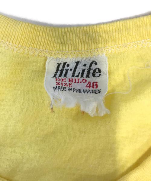 Hi-Life（ハイ・ライフ）Hi-Life (ハイ・ライフ) ミリタリーTシャツ イエロー サイズ:48の古着・服飾アイテム