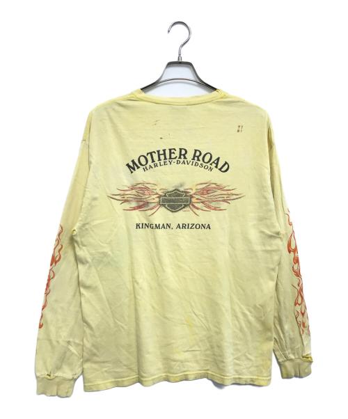 モーターサイクルロングスリーブTシャツ（モーターサイクルロングスリーブTシャツ）モーターサイクルロングスリーブTシャツ (モーターサイクルロングスリーブTシャツ) HARLEY-DAVIDSON(ハーレーダビッドソン) モーターサイクルロングスリーブTシャツ イエロー サイズ:Lの古着・服飾アイテム