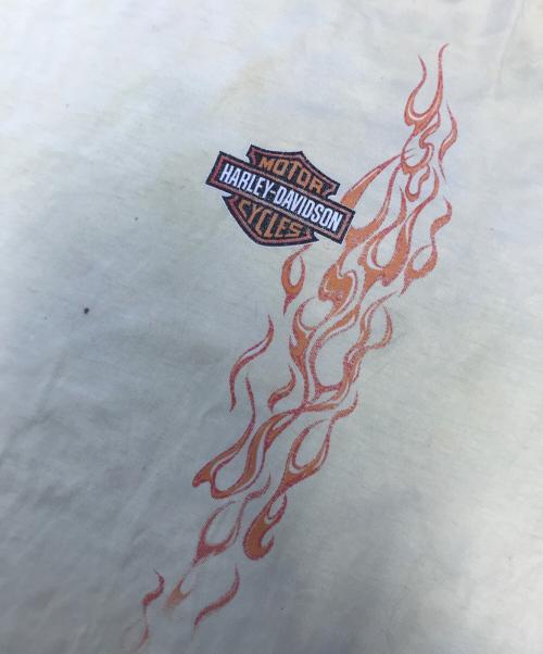 モーターサイクルロングスリーブTシャツ（モーターサイクルロングスリーブTシャツ）モーターサイクルロングスリーブTシャツ (モーターサイクルロングスリーブTシャツ) HARLEY-DAVIDSON(ハーレーダビッドソン) モーターサイクルロングスリーブTシャツ イエロー サイズ:Lの古着・服飾アイテム