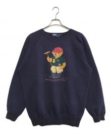 POLO RALPH LAUREN（ポロ・ラルフローレン）の古着「ポロベアプリントスウェット」｜ネイビー