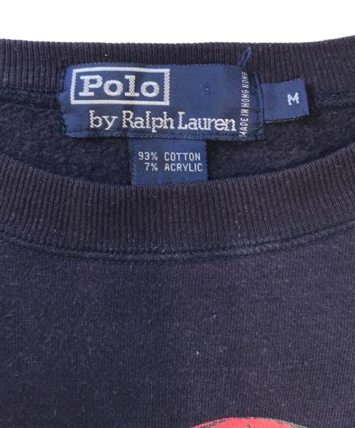 POLO RALPH LAUREN（ポロ・ラルフローレン）POLO RALPH LAUREN (ポロ・ラルフローレン) ポロベアプリントスウェット ネイビー サイズ:Mの古着・服飾アイテム