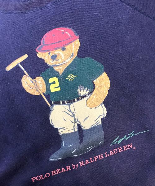 POLO RALPH LAUREN（ポロ・ラルフローレン）POLO RALPH LAUREN (ポロ・ラルフローレン) ポロベアプリントスウェット ネイビー サイズ:Mの古着・服飾アイテム
