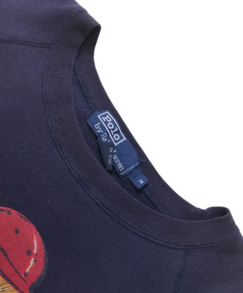 POLO RALPH LAUREN（ポロ・ラルフローレン）POLO RALPH LAUREN (ポロ・ラルフローレン) ポロベアプリントスウェット ネイビー サイズ:Mの古着・服飾アイテム