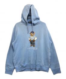 POLO RALPH LAUREN（ポロ・ラルフローレン）の古着「後付けパーカー」｜スカイブルー