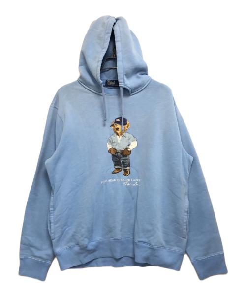 POLO RALPH LAUREN（ポロ・ラルフローレン）POLO RALPH LAUREN (ポロ・ラルフローレン) 後付けパーカー スカイブルー サイズ:Lの古着・服飾アイテム