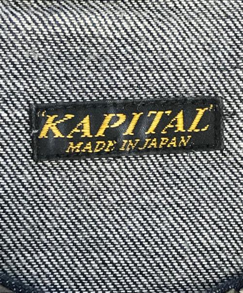 KAPITAL（キャピタル）KAPITAL (キャピタル) スタッズカラー デニム長袖シャツ インディゴ サイズ:２の古着・服飾アイテム