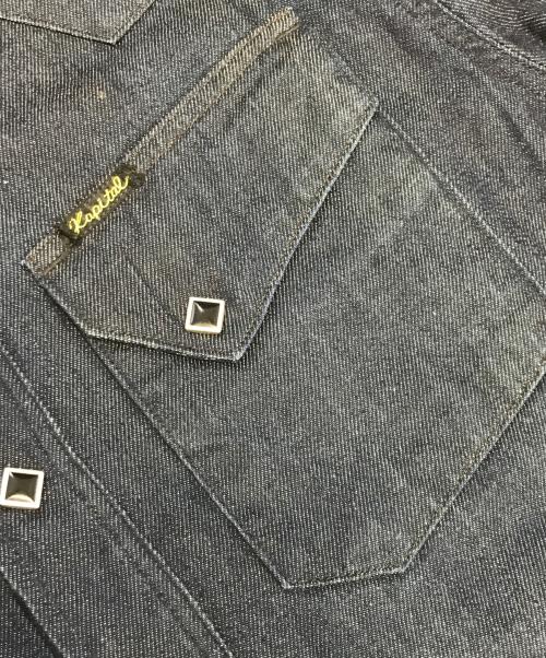 KAPITAL（キャピタル）KAPITAL (キャピタル) スタッズカラー デニム長袖シャツ インディゴ サイズ:２の古着・服飾アイテム