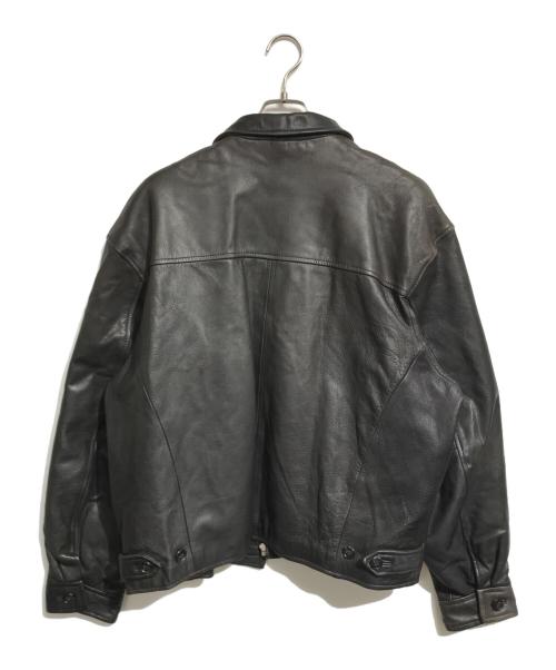 J.CREW（ジェイクルー）J.CREW (ジェイクルー) 裏キルティングレザージャケット ブラック サイズ:XLの古着・服飾アイテム