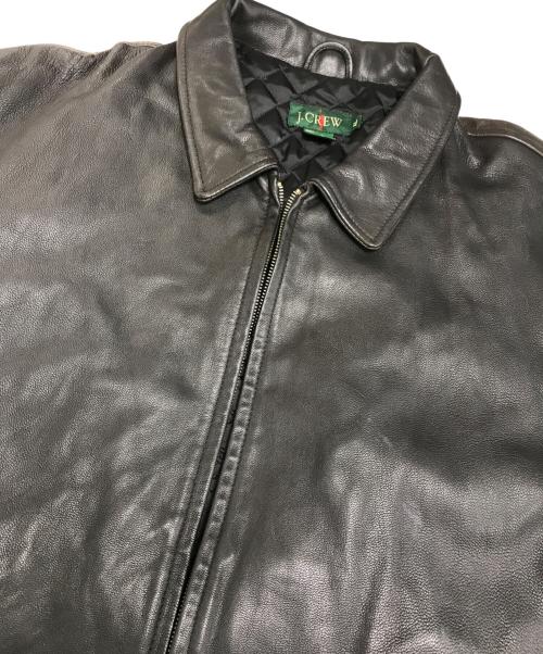 J.CREW（ジェイクルー）J.CREW (ジェイクルー) 裏キルティングレザージャケット ブラック サイズ:XLの古着・服飾アイテム