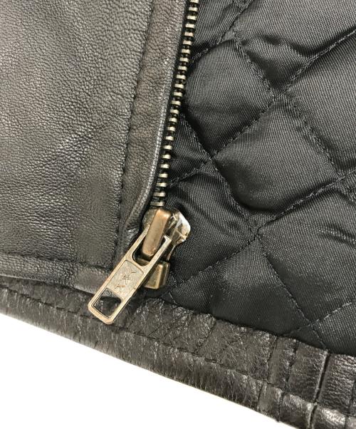 J.CREW（ジェイクルー）J.CREW (ジェイクルー) 裏キルティングレザージャケット ブラック サイズ:XLの古着・服飾アイテム