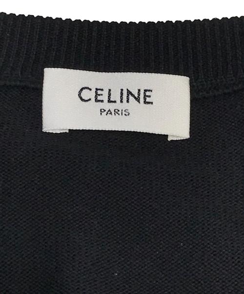 CELINE（セリーヌ）CELINE (セリーヌ) 金釦カーディガン ブラック サイズ:Lの古着・服飾アイテム