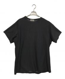 Yohji Yamamoto pour homme（ヨウジヤマモト プールオム）の古着「ストライプTシャツ」｜ブラック