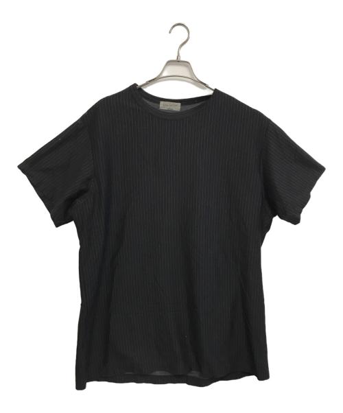Yohji Yamamoto pour homme（ヨウジヤマモト プールオム）Yohji Yamamoto pour homme (ヨウジヤマモト プールオム) ストライプTシャツ ブラック サイズ:3の古着・服飾アイテム