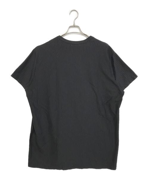 Yohji Yamamoto pour homme（ヨウジヤマモト プールオム）Yohji Yamamoto pour homme (ヨウジヤマモト プールオム) ストライプTシャツ ブラック サイズ:3の古着・服飾アイテム