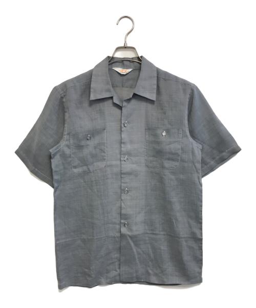 LION（ライオン）LION (ライオン) オープンカラーS/Sシャツ グレー サイズ:表記なしの古着・服飾アイテム