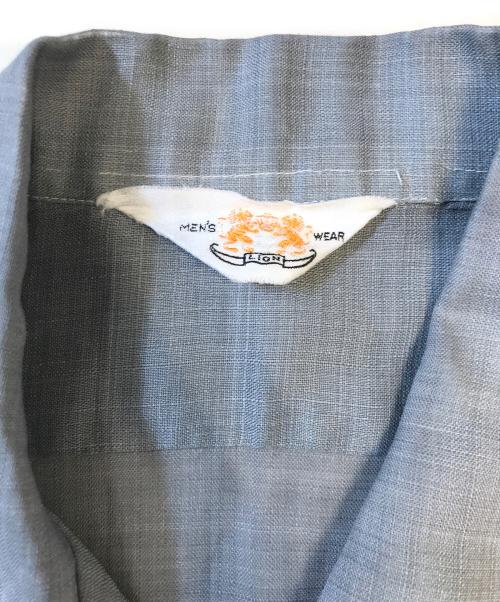 LION（ライオン）LION (ライオン) オープンカラーS/Sシャツ グレー サイズ:表記なしの古着・服飾アイテム